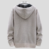 Bastien – Hoodie zippé doublé polaire avec texture tricotée