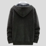 Bastien – Hoodie zippé doublé polaire avec texture tricotée