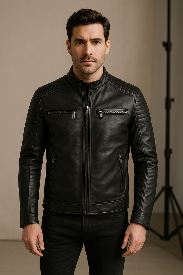 Silvain™ | Veste Cuir Élégante