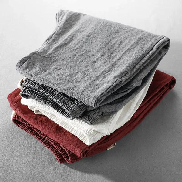 Théo – Pantalon léger en lin à taille réglable