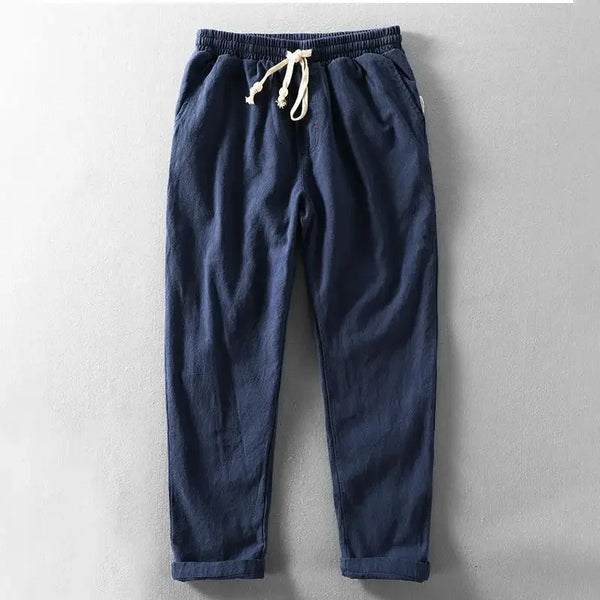 Théo – Pantalon léger en lin à taille réglable